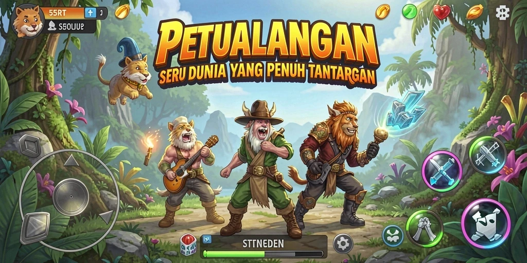 Screenshot dari gameplay <strong>55RT</strong> yang menampilkan karakter utama dalam petualangan.