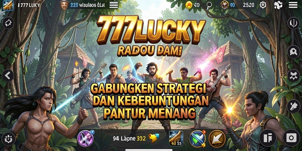 Screenshot 777LUCKY yang menampilkan gameplay strategi yang menegangkan.