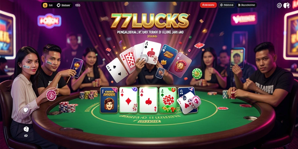 Screenshot gameplay Live Casino yang mendebarkan di 77LUCKS.