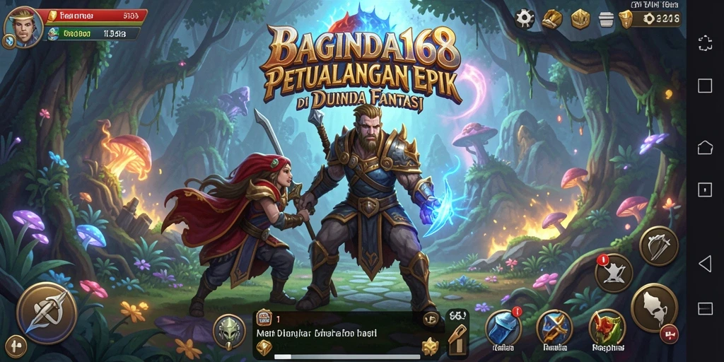 Screenshot gameplay BAGINDA168 menunjukkan pertarungan epik yang mengasyikkan.