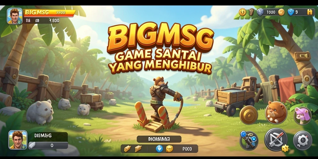 Tangkapan layar menunjukkan momen seru dalam gameplay BIGMSG.