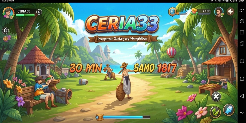 Tampilan menarik gameplay CERIA33 dengan grafis cerah dan menantang