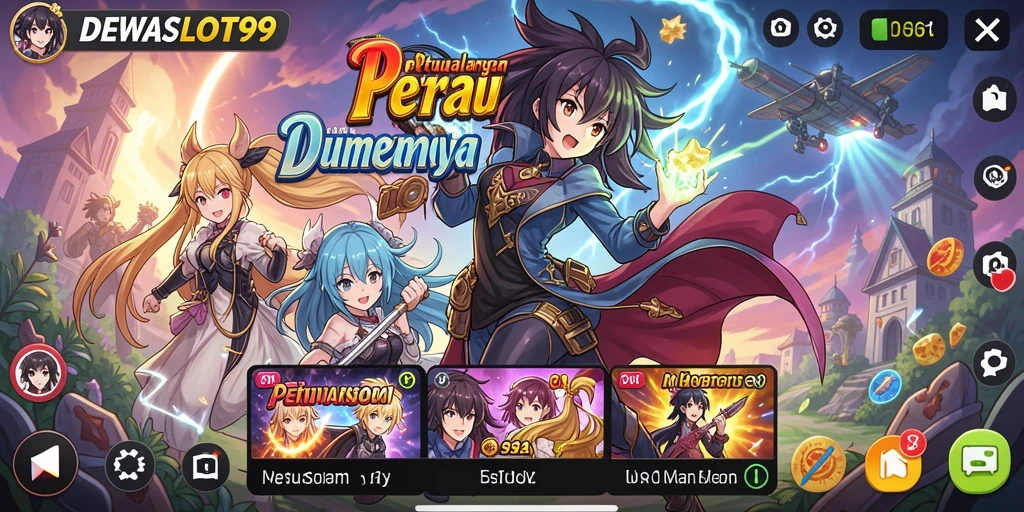 Tampilan gameplay DEWASLOT99 dengan karakter Anime yang beraksi.