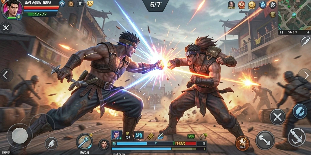 Tampilan gameplay GN777 yang intens dan memukau.