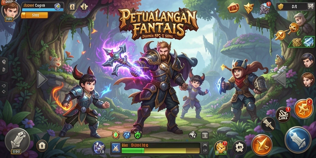 Tampilan gameplay RPG dinamis dan menakjubkan di IDRRP.