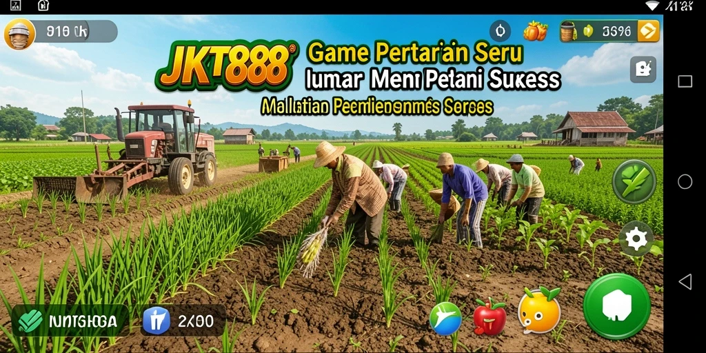 Tampilan screenshot JKT88 menampilkan aktivitas bertani yang seru.