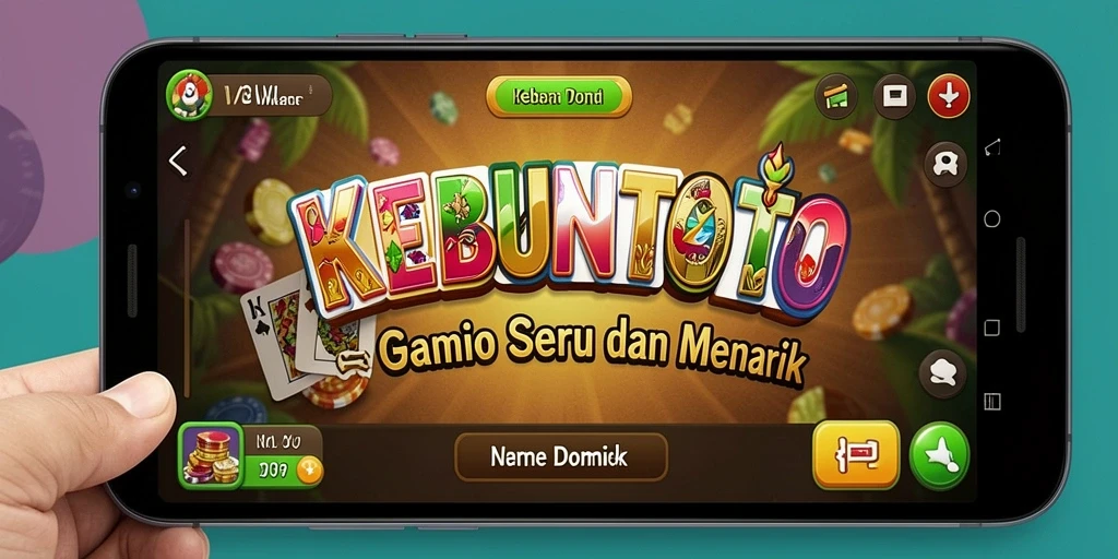 Tampilan menarik dari gameplay Domino KEBUNTOTO.