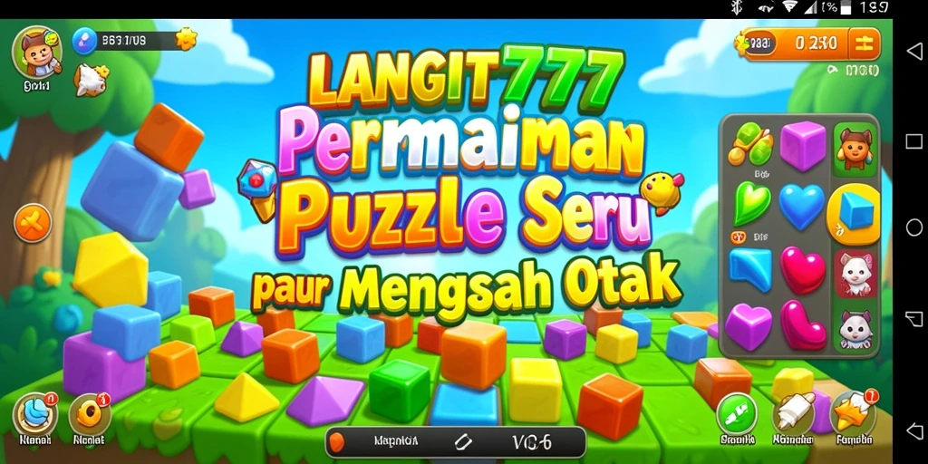 Screenshot gameplay LANGIT777 menampilkan teka-teki menantang yang harus diselesaikan.