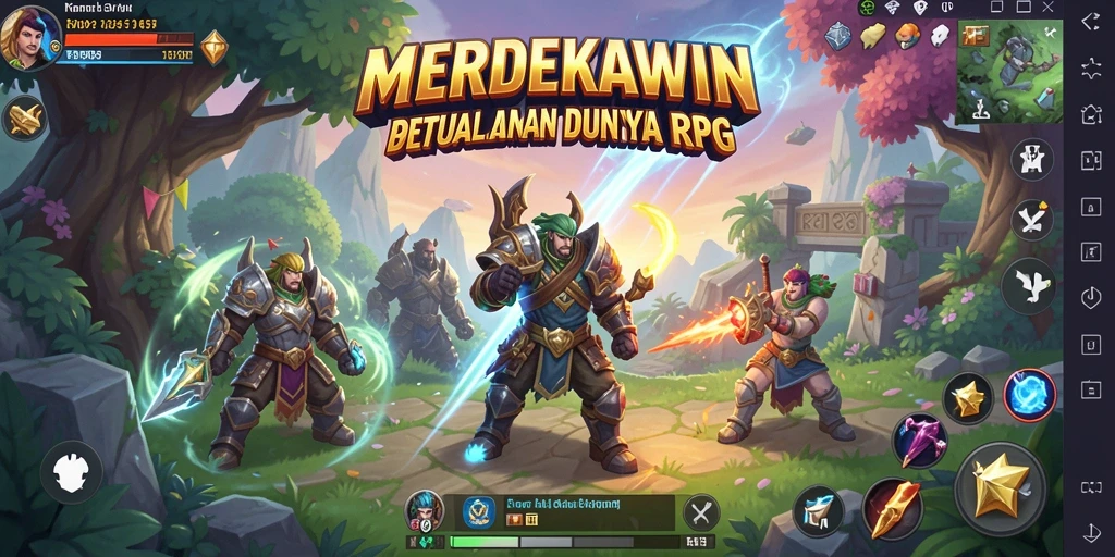 Tampilan gameplay MERDEKAWIN yang memukau dan mendebarkan.