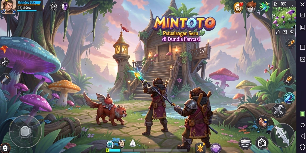 Tampilan menakjubkan dari gameplay petualangan MINTOTO.