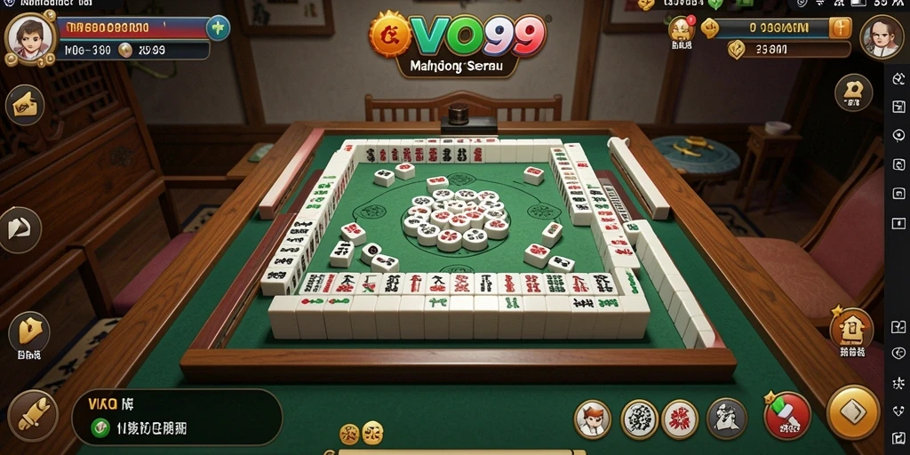 Tampilan gameplay seru OVO99 dengan berbagai level Mahjong.