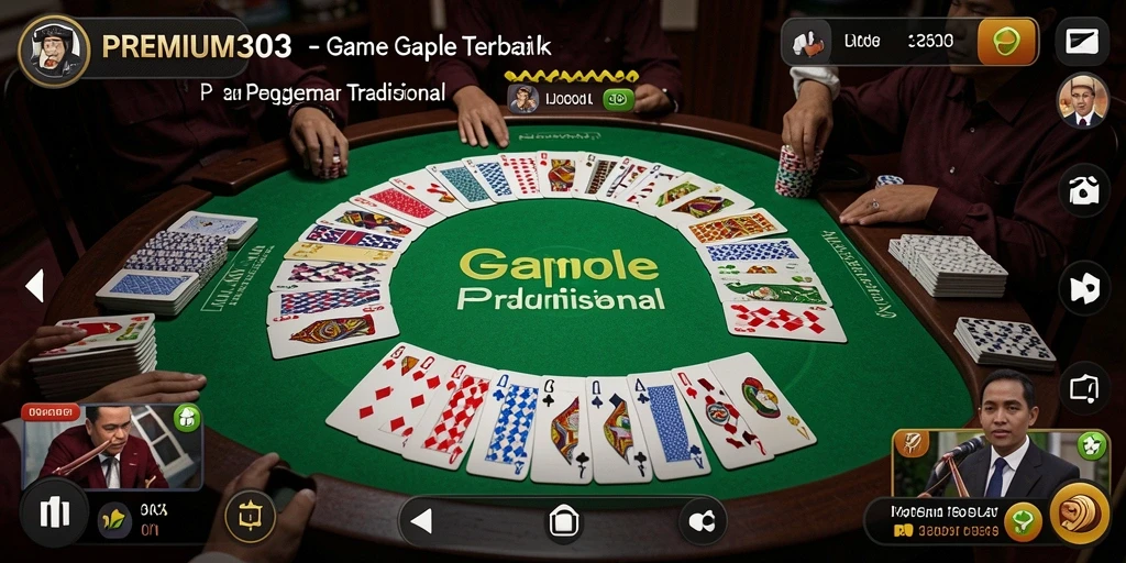 Screenshot gameplay Gaple yang seru dan interaktif.